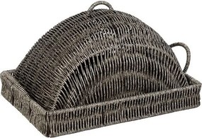 ΔΙΣΚΟΣ ΟΡΘ. ΜΕ ΚΑΠ. SYNTH. RATTAN ΓΚΡΙ 29Χ19Χ14ΕΚ
