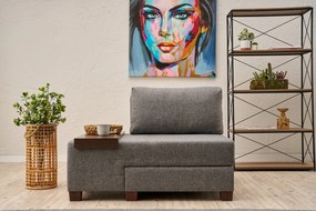 Πολυθρόνα-Κρεβάτι Γκρι Αριστερή PERENNA LINEN 93x116x83