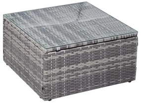 Σαλόνι κήπου Enthusiasm σετ 2τμχ rattan ανθρακί-ύφασμα ανθρακί 104x55.5x79 εκ.