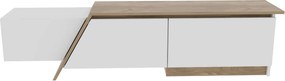 Έπιπλο Τηλεόρασης Λευκό / Καρυδί SILES 180x35x28.6