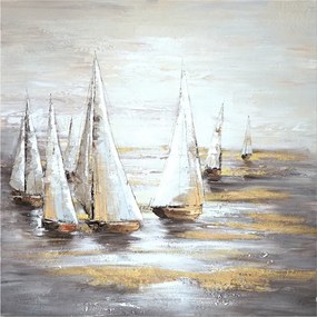 Πίνακας σε καμβά Sailer I Inart 100x3x100εκ