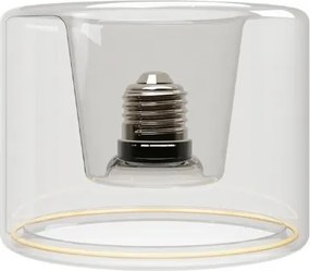 Επιτραπέζιο Πορτατίφ MAG-Y με Διάφανο Λαμπτήρα Ghost και Στρογγυλή Βάση Λευκό