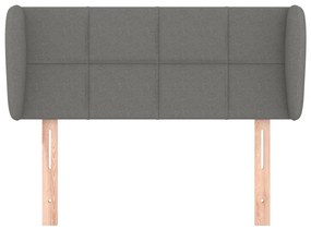 Κεφαλάρι με Πτερύγια Σκούρο Γκρι 103x23x78/88 εκ. Υφασμάτινο 3117135