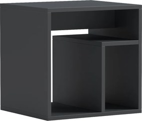 Κομοδίνο Doublo pakoworld ανθρακί 40x35x40εκ