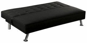 Καναπές κρεβάτι Mesa 186, Αριθμός θέσεων: 3, Μαύρο, 80x176x82cm, Πόδια: Μέταλλο | Epipla1.gr