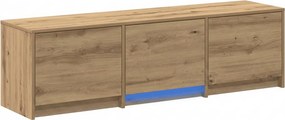 vidaXL Τηλεοπτική βιβλιοθήκη με LED 140 x 34 x 40 εκ