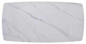 Τραπέζι Viano pakoworld sintered stone ανοιχτό γκρι-μαύρο 176x85x75εκ