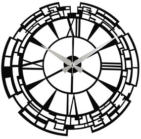 Ρολόι Τοίχου Enzoclock 279ENZ1416 Φ48cm Black Wallity Metal