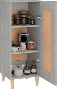 vidaXL Ντουλάπι Γκρι Σκυροδέματος 34,5x34x90 εκ. Επεξεργασμένο Ξύλο