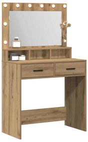 vidaXL Κομοδίνο artisan δρυς 79 x 41 x 135 cm Επεξεργασμένο ξύλο