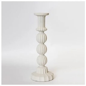 Κηροπήγιο Κεραμικό Εκρού 1 Θέση 13.5x13.5x37.5cm 752-25022 Estheti-752-25022-Μπεζ 752-25022