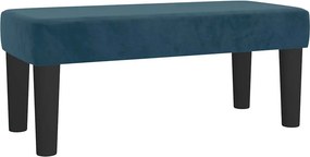 vidaXL Κρεβάτι Boxspring με Στρώμα Σκούρο Μπλε 100x200 εκ. Βελούδινο