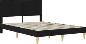 vidaXL Σκελετός Κρεβατιού Μαύρο 140 x 190 cm Πολυεστέρας