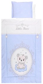 Σετ Προίκας Μωρού κούνιας 4τεμ. 70x140cm  Little Bear Blue 20800025901 Lorelli