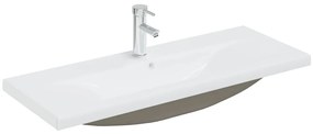 vidaXL Νιπτήρας Ένθετος Λευκός 101 x 39 x 18 εκ. Κεραμικός με Βρύση