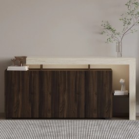Κονσόλα Τραβερτίνη / Καρυδί CEEFLIL 170x35x80