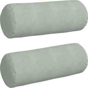vidaXL Μαξιλάρια Στήριγμα 2 pcs Ανοιχτό γκρι Ø 25 x 70 cm