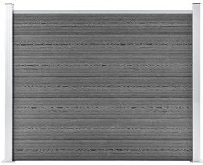 vidaXL Πάνελ Περίφραξης Γκρι 180 x 146 εκ. από WPC