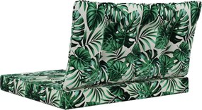 vidaXL Μαξιλάρι Καναπέ Εξωτερικού Χώρου 2 pcs Σχέδιο Φύλλου
