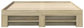 vidaXL Πλαίσιο Κρεβατιού Χωρ. Στρώμα Sonoma Δρυς 160x200 εκ. Επ. Ξύλο