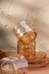 Σετ 6 τεμαχίων φλιτζάνια καφέ 100 ml από γυαλί Καφέ