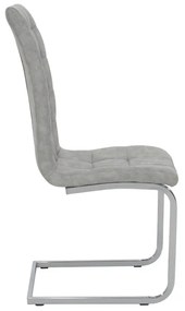 Καρέκλα Darrell pakoworld pu αντικέ γκρι-βάση χρωμίου 42x49x106εκ