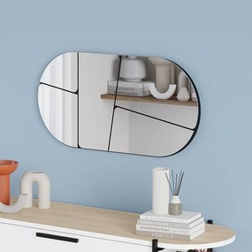 Καθρέπτης τοίχου Otis Megapap χρώμα μαύρο 80x2,2x40εκ.