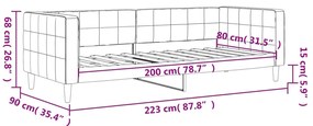 ΚΑΝΑΠΕΣ ΚΡΕΒΑΤΙ ΡΟΖ 80 X 200 ΕΚ. ΒΕΛΟΥΔΙΝΟΣ 354004