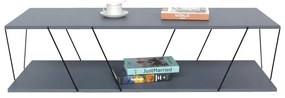 Tραπέζι σαλονιού Tars γκρι-μαύρο 120x48x30εκ 120x48x30 εκ.