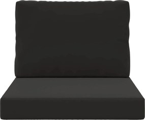 vidaXL Μαξιλάρι Καναπέ Εξωτερικού Χώρου 2 pcs Μαύρο Πολυεστέρας