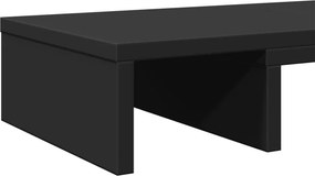 vidaXL Βάση Οθόνης Ρυθμιζ. Μαύρο 80x24x10,5εκ Επεξεργ Ξύλο