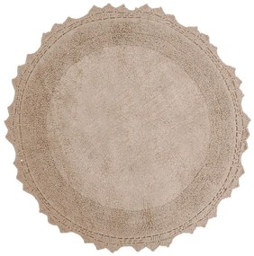 Πατάκι Μπάνιου Στρογγυλό Des. Lace Linen Anna Riska 60X60 60x60cm 100% Βαμβάκι