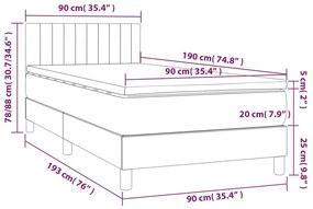 ΚΡΕΒΑΤΙ BOXSPRING ΜΕ ΣΤΡΩΜΑ ΜΑΥΡΟ 90X190 ΕΚ.ΥΦΑΣΜΑΤΙΝΟ 3140739