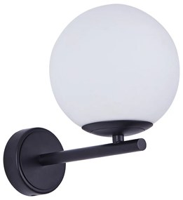 SE21-BL-22 FLAKE BLACK WALL LAMP OPAL GLASS Β1 HOMELIGHTING 77-8287