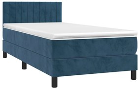 ΚΡΕΒΑΤΙ BOXSPRING ΜΕ ΣΤΡΩΜΑ ΣΚΟΥΡΟ ΜΠΛΕ 80 X 200 ΕΚ. ΒΕΛΟΥΔΙΝΟ 3141393