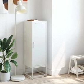 vidaXL Μπουφές Λευκός 36x39x123 εκ. από Ατσάλι