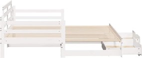 vidaXL Καναπές Κρεβάτι Συρόμενος Χωρίς Στρώμα 90x200 εκ. &amp; Συρτάρια