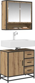 vidaXL Ντουλάπι Μπάνιου Artisan Oak 65 x 33 x 60 εκ Επεξεργασμένο ξύλο
