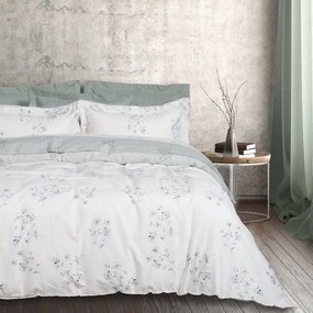 Σεντόνια Prestige 1685 (Σετ 4τμχ) Ecru-Green Das Home Queen Size 240x260cm 100% Βαμβακοσατέν