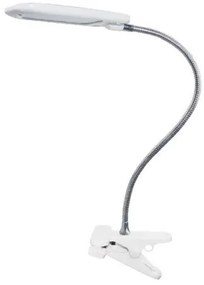 Φωτιστικό Γραφείου με Τσιμπίδα και Σπιράλ LED 5W 4000K BAZ2 ACA-15205LEDWHC-Λευκό 15205LEDWHC