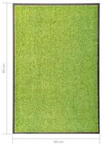Πατάκι Εισόδου Πλενόμενο Πράσινο 60 x 90 εκ. - Πράσινο
