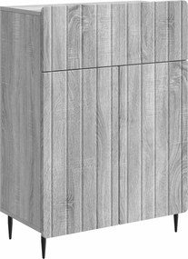 vidaXL Πλαϊνό γραφείο Γκρι Sonoma 66 x 34,5 x 92 εκ.