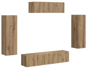 vidaXL Ντουλάπι TV 3 pcs Artisan Oak