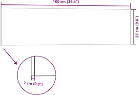 vidaXL Πάνελ τοίχου 10 pcs Ανοιχτό γκρι 100 x 25 cm Αφρός EPS