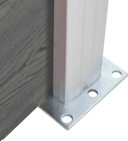 vidaXL Πάνελ Περίφραξης Γκρι 175 x 186 εκ. από WPC