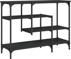 vidaXL Τραπέζι Κονσόλα με Ράφια Μαύρο 100 x 35 x 75 εκ.