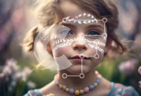 Intra Συλλεκτικό Ξύλινο Παζλ Plywood 4mm - Νεαρό κορίτσι με λουλούδι χρώμα προσώπου Σε Ξύλινο Κουτί - Διαστάσεις Puzzle: 10x10 cm – 25 κομμάτια