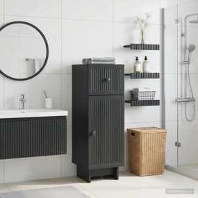 vidaXL Ντουλάπι Αποθήκευσης Μπάνιου EDE Μαύρο 30 x 31 x 80 εκ.