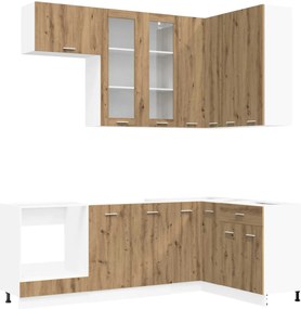 vidaXL Μονάδα κουζίνας LYON 8 pcs Artisan Δρυς Επεξεργασμένο Ξύλο
