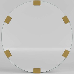 Καθρέπτης Τοίχου Chakra 552NOS2338 Φ60cm Gold Aberto Design Μέταλλο,Γυαλί